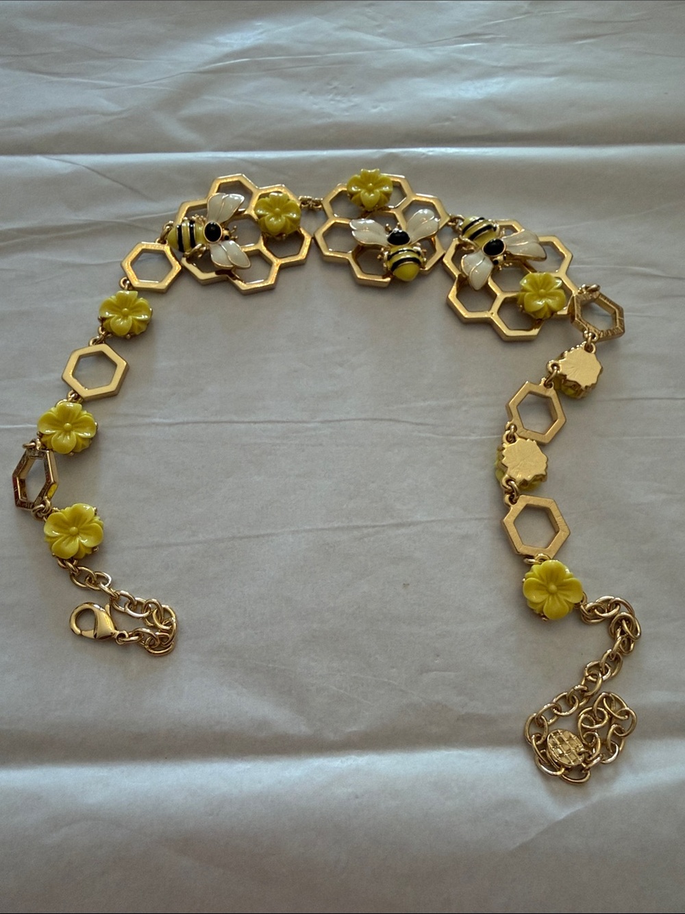 Talbots Statement Bee & Flower Necklace Set in Gold - Picture 5 of 5